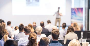 Lecture hall hosting a marketing lecture
